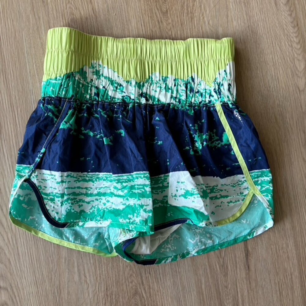 ** Free People Movement The Way Home Shorts Small Athletic Comfy Green Blue